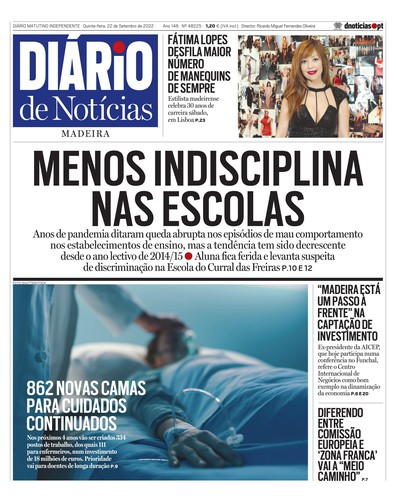 Edição do dia 22 Setembro 2022 da pubicação Diário de Notícias