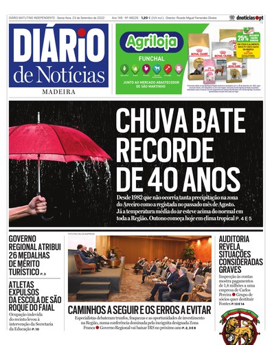 Edição do dia 23 Setembro 2022 da pubicação Diário de Notícias