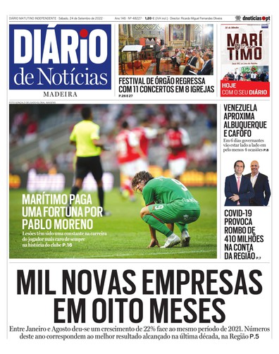 Edição do dia 24 Setembro 2022 da pubicação Diário de Notícias