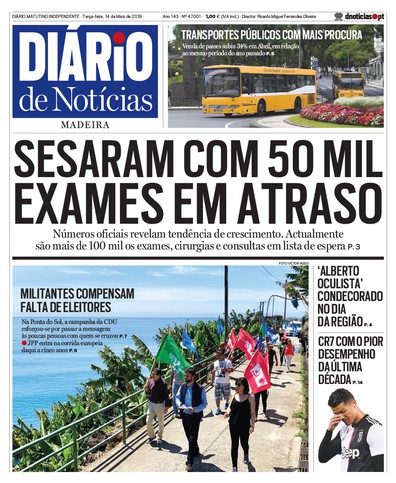 Edição do dia 14 Maio 2019 da pubicação Diário de Notícias