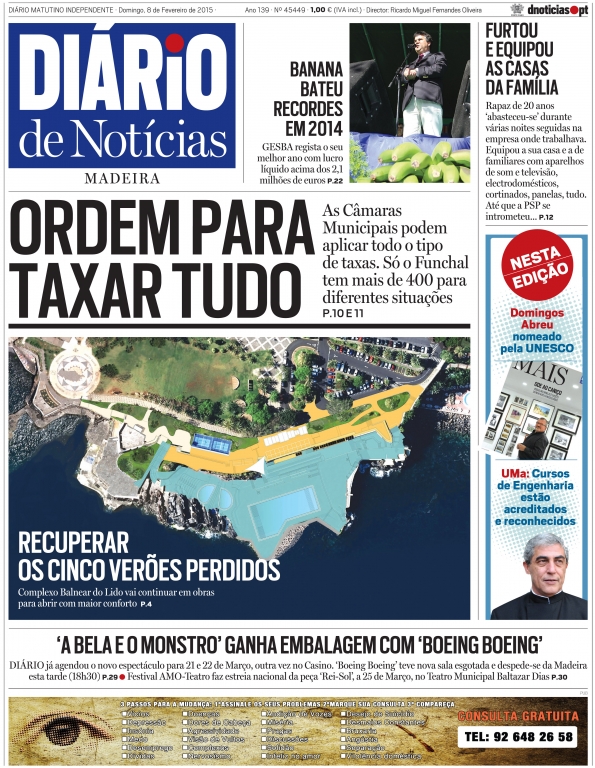 Edição do dia 8 Fevereiro 2015 da pubicação Diário de Notícias